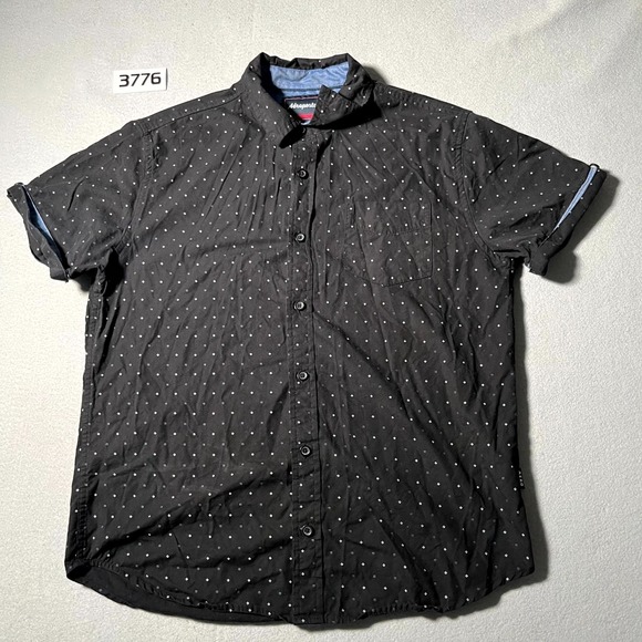 Aeropostale Other - Aeropostale‎ Shirt Mens Large Black Micro Floral Cuffed Sleeve Button Up Casual